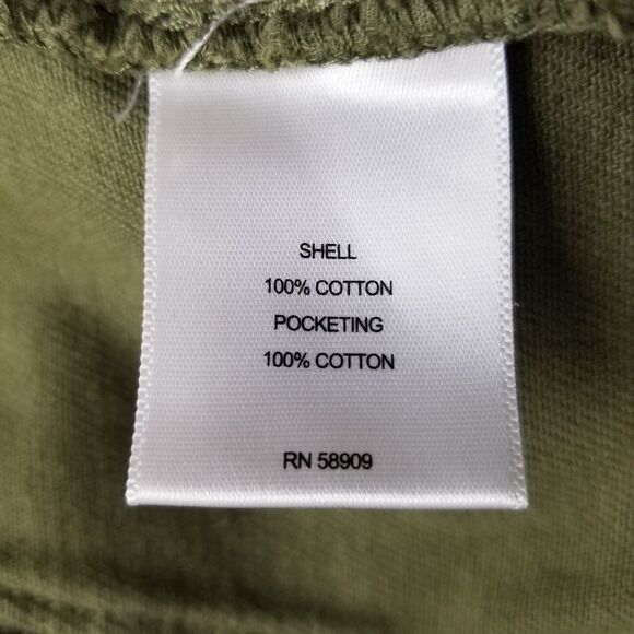 Women's A Loves A Anthropologie Distressed CutOff Denim Shorts Sz28 Olive Green - Picture 10 of 11